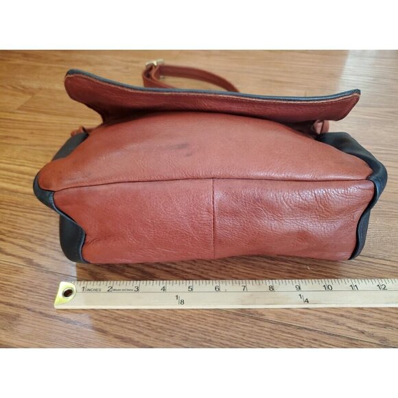 Stickman Leather Unisex Crossbody Purse Bag Brown Black Adjustable Strap READ - Picture 14 of 15